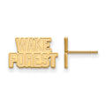 Sterling Silver Gold-plated LogoArt Wake Forest University W-F Extra Small Post Earrings