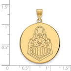 10k Gold LogoArt Purdue University Boilermakers Train Logo Extra Large Disc Pendant