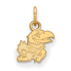 10k Gold LogoArt University of Kansas Jayhawk Extra Small Pendant