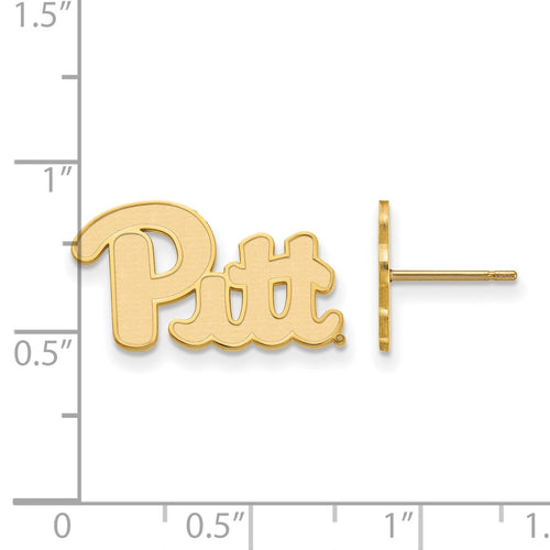 10k Gold LogoArt University of Pittsburgh Small Post Earrings