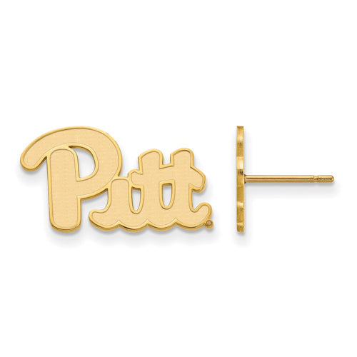 10k Gold LogoArt University of Pittsburgh Small Post Earrings