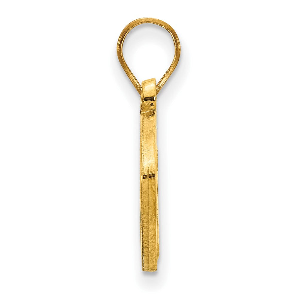 Sterling Silver Gold-plated LogoArt West Virginia University Mountaineer Football Pendant