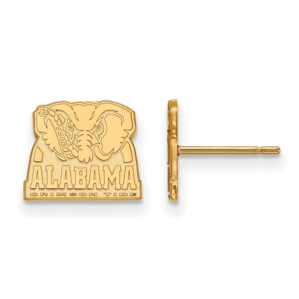 14k Gold LogoArt University of Alabama Elephant Extra Small Post Earrings