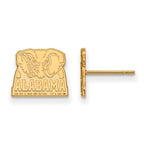 14k Gold LogoArt University of Alabama Elephant Extra Small Post Earrings