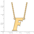 14k Gold LogoArt University of Florida Letter F Large Pendant 18 inch Necklace