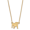 14k Gold LogoArt University of Georgia Bulldog Small Pendant 18 inch Necklace