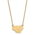 10k Gold LogoArt University of Wisconsin Badger Small Pendant 18 inch Necklace