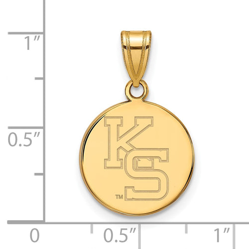 10k Gold LogoArt Kansas State University K-S Medium Pendant