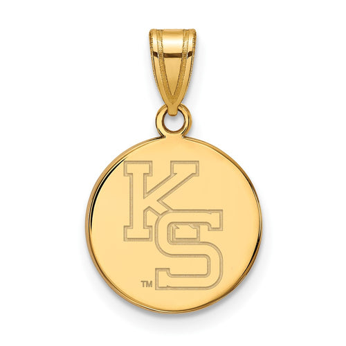 10k Gold LogoArt Kansas State University K-S Medium Pendant