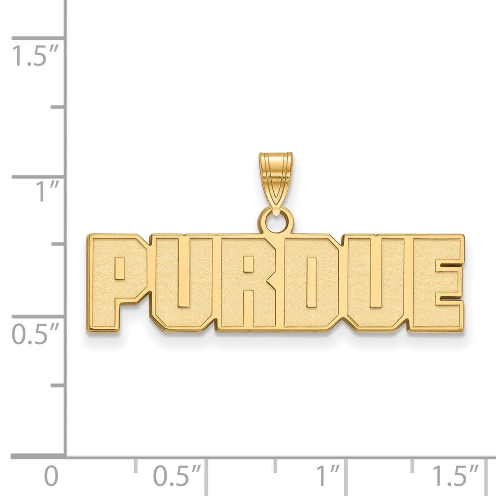 14k Gold LogoArt Purdue University Block Type Small Pendant