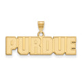 Sterling Silver Gold-plated LogoArt Purdue University Block Type Small Pendant
