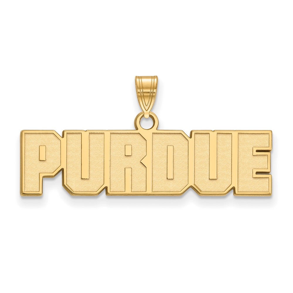 14k Gold LogoArt Purdue University Block Type Small Pendant