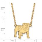 10k Gold LogoArt University of Georgia Bulldog Large Pendant 18 inch Necklace