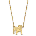 10k Gold LogoArt University of Georgia Bulldog Large Pendant 18 inch Necklace