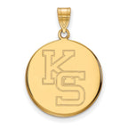 10k Gold LogoArt Kansas State University K-S Large Pendant