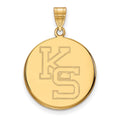 14k Gold LogoArt Kansas State University K-S Large Pendant