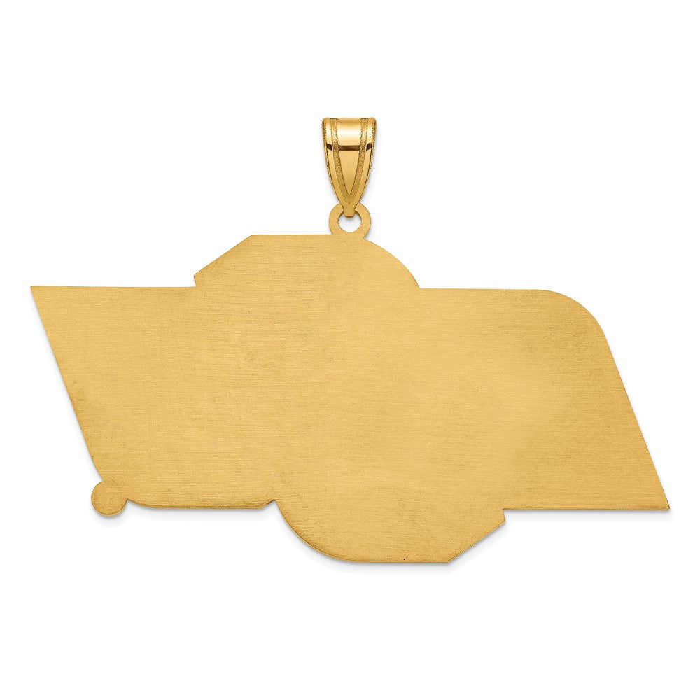 Sterling Silver Gold-plated LogoArt Oklahoma State University O-S-U Extra Large Pendant