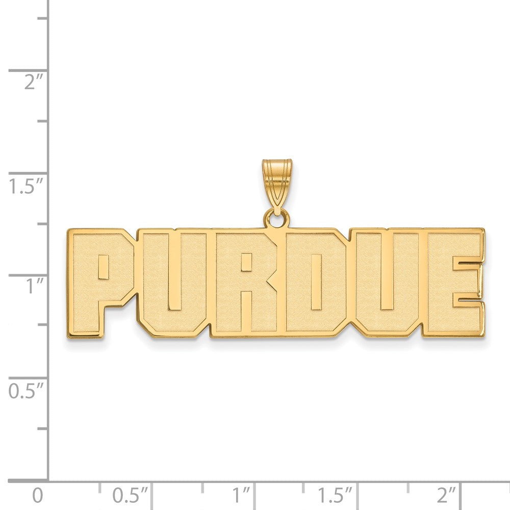 10k Gold LogoArt Purdue University Block Type Large Pendant