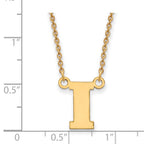 14k Gold LogoArt University of Iowa Letter I Small Pendant 18 inch Necklace