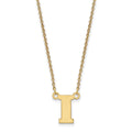 14k Gold LogoArt University of Iowa Letter I Small Pendant 18 inch Necklace