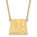 10k Gold LogoArt University of Alabama Elephant Large Pendant 18 inch Necklace