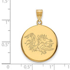 10k Gold LogoArt University of South Carolina Gamecock Large Disc Pendant