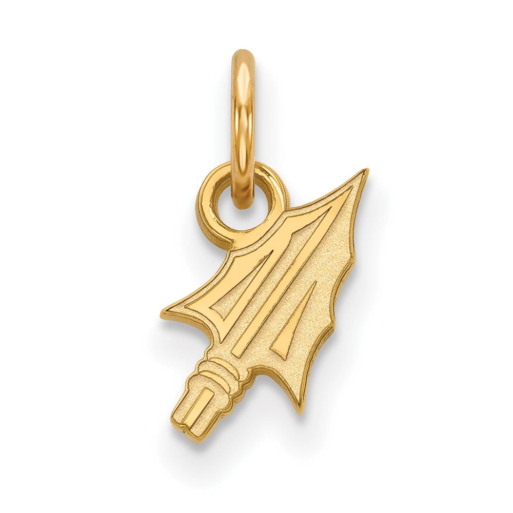 Sterling Silver Gold-plated LogoArt Florida State University Arrow Extra Small Pendant