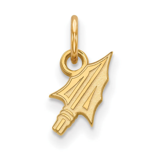 10k Gold LogoArt Florida State University Arrow Extra Small Pendant