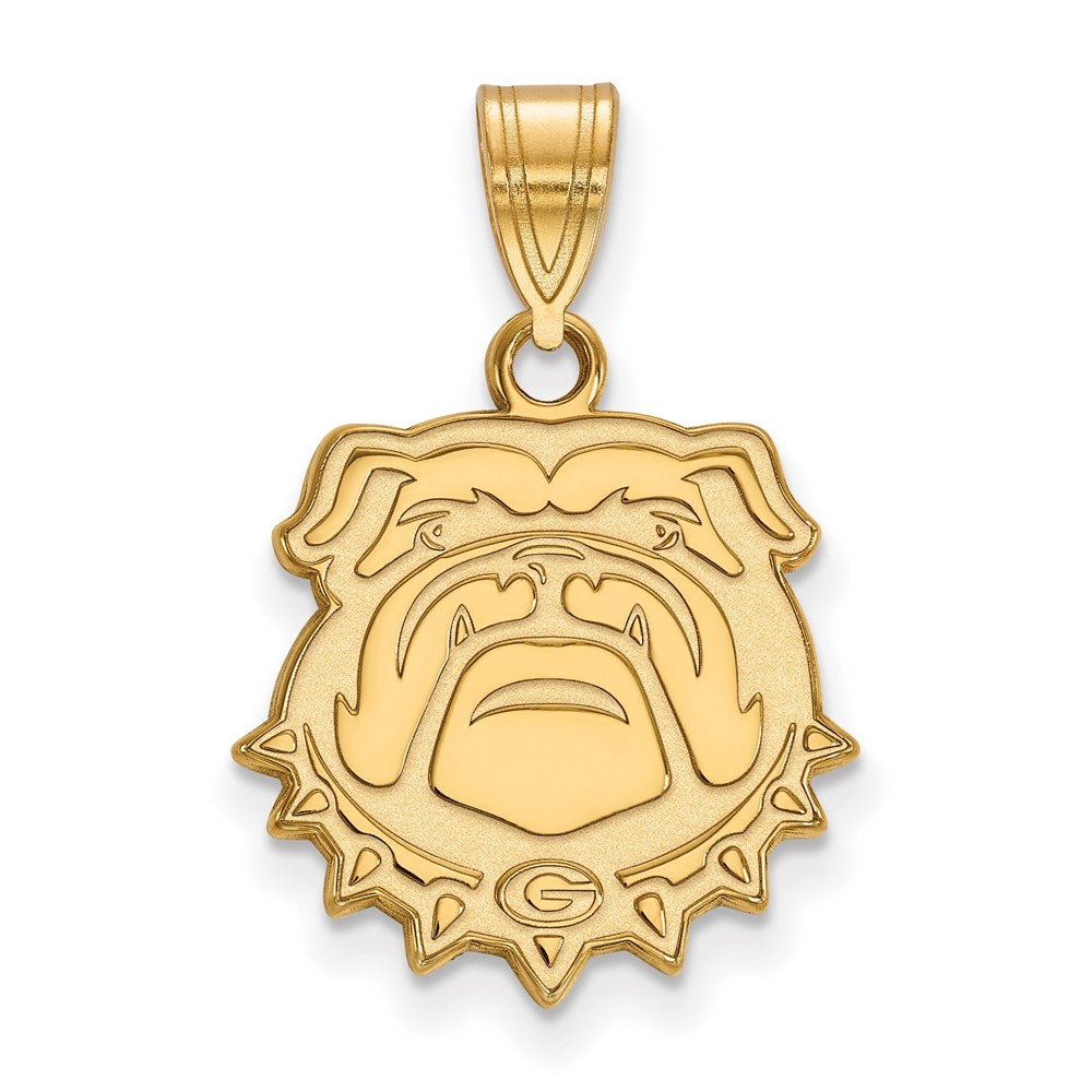 14k Gold LogoArt University of Georgia Bulldog Medium Pendant