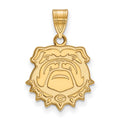 Sterling Silver Gold-plated LogoArt University of Georgia Bulldog Medium Pendant