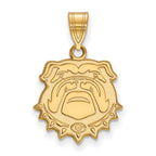 10k Gold LogoArt University of Georgia Bulldog Medium Pendant