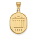 Sterling Silver Gold-plated LogoArt University of Mississippi 1848 Large Crest Pendant