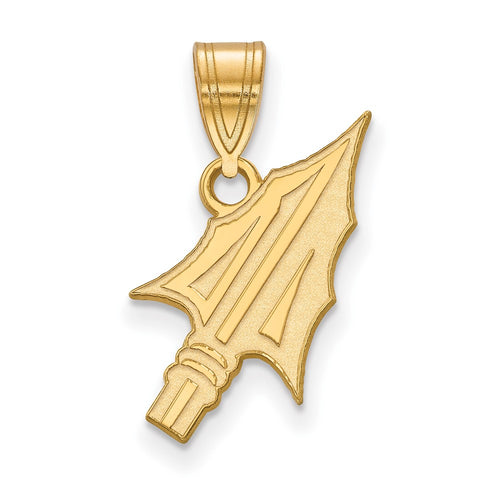 10k Gold LogoArt Florida State University Arrow Medium Pendant