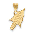 Sterling Silver Gold-plated LogoArt Florida State University Arrow Medium Pendant