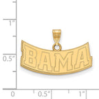 10k Gold LogoArt University of Alabama Medium Pendant