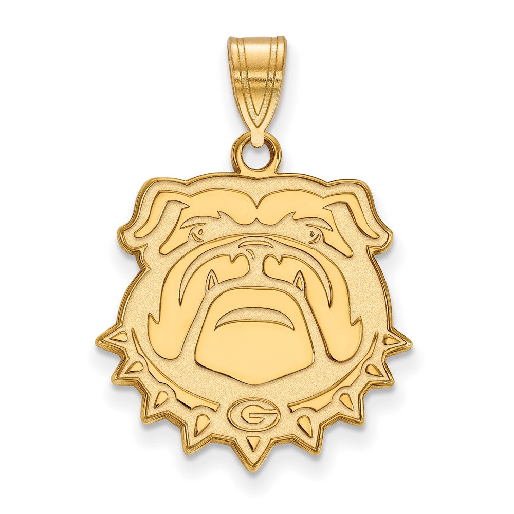 14k Gold LogoArt University of Georgia Bulldog Large Pendant
