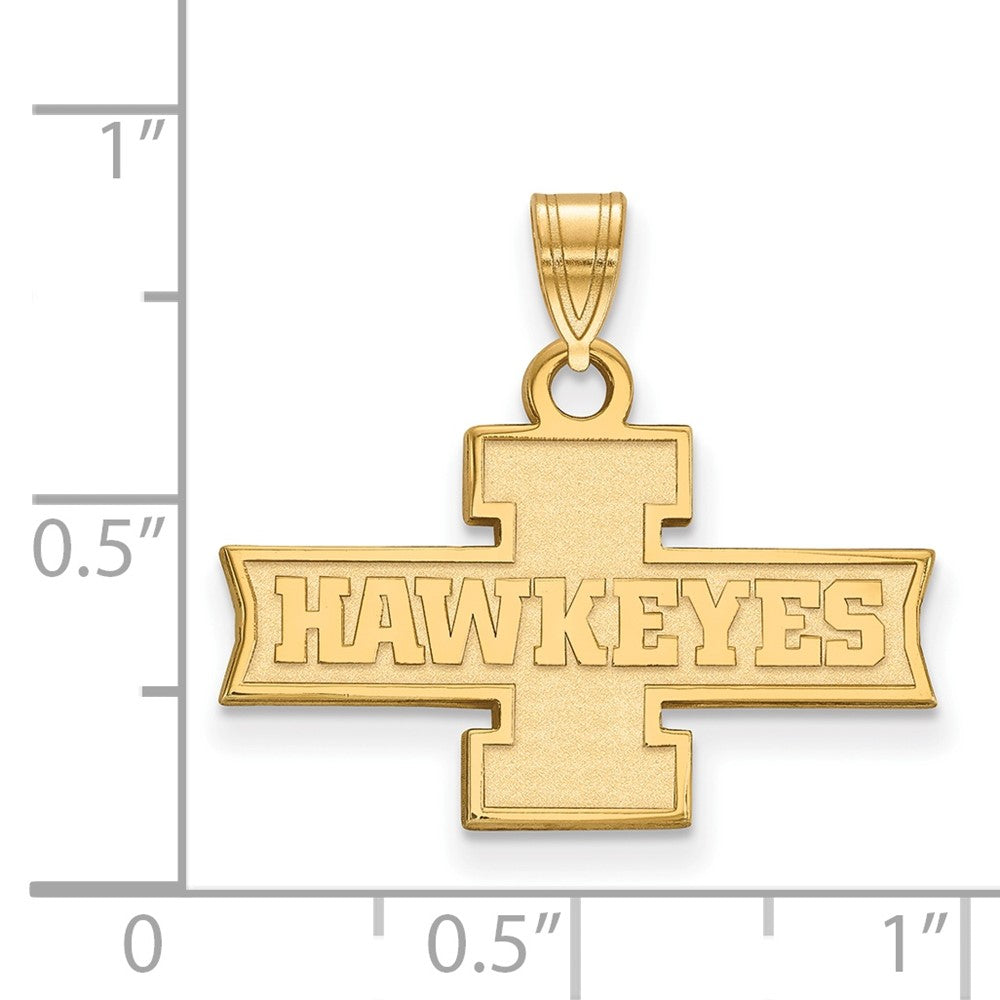 10k Gold LogoArt University of Iowa Hawkeyes Small Pendant