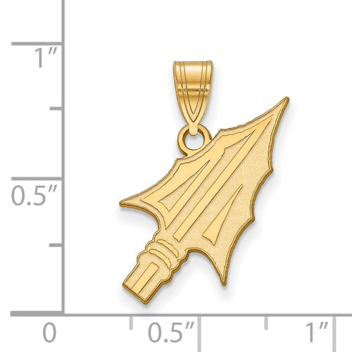 10k Gold LogoArt Florida State University Arrow Large Pendant