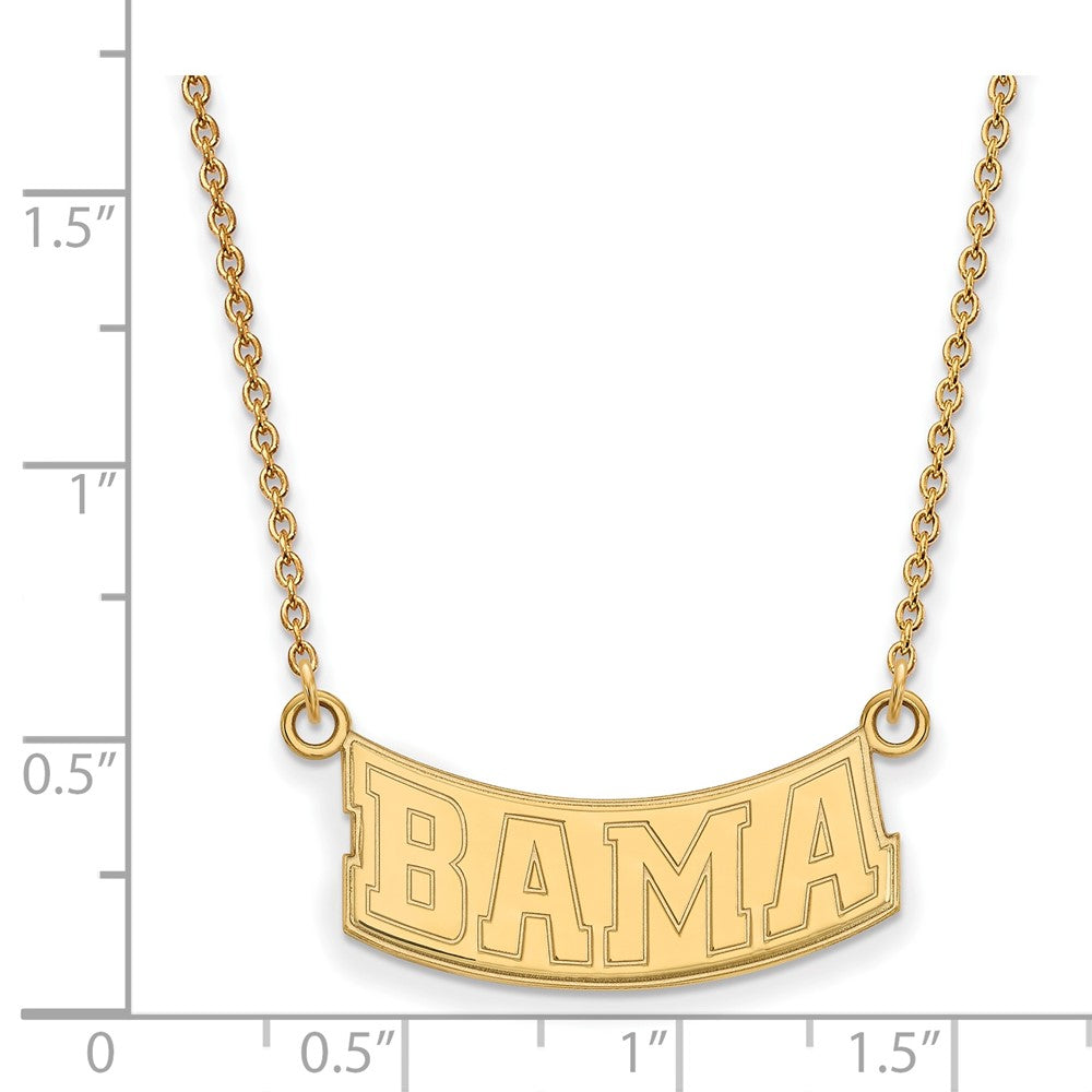 14k Gold LogoArt University of Alabama Small Pendant 18 inch Necklace
