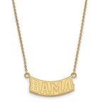 14k Gold LogoArt University of Alabama Small Pendant 18 inch Necklace