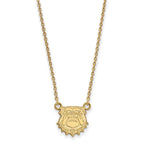 Sterling Silver Gold-plated LogoArt University of Georgia Bulldog Small Pendant 18 inch Necklace