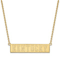 14k Gold LogoArt University of Kentucky Large Bar Pendant 18 inch Necklace