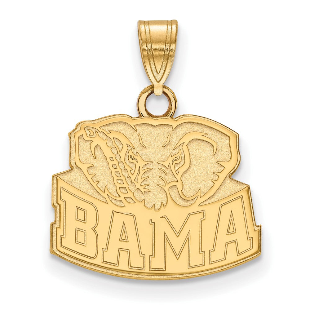 10k Gold LogoArt University of Alabama Elephant Small Pendant