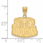 10k Gold LogoArt University of Alabama Elephant Medium Pendant