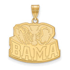 Sterling Silver Gold-plated LogoArt University of Alabama Elephant Large Pendant