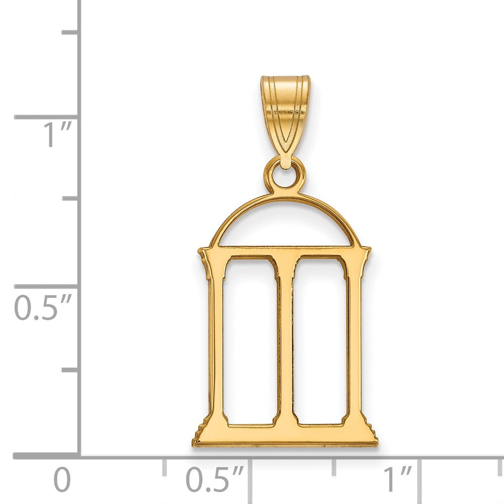 Sterling Silver Gold-plated LogoArt University of Georgia Arch Large Pendant