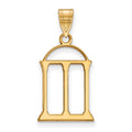Sterling Silver Gold-plated LogoArt University of Georgia Arch Large Pendant