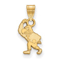 10k Gold LogoArt University of Iowa Hawk Mascot Small Pendant