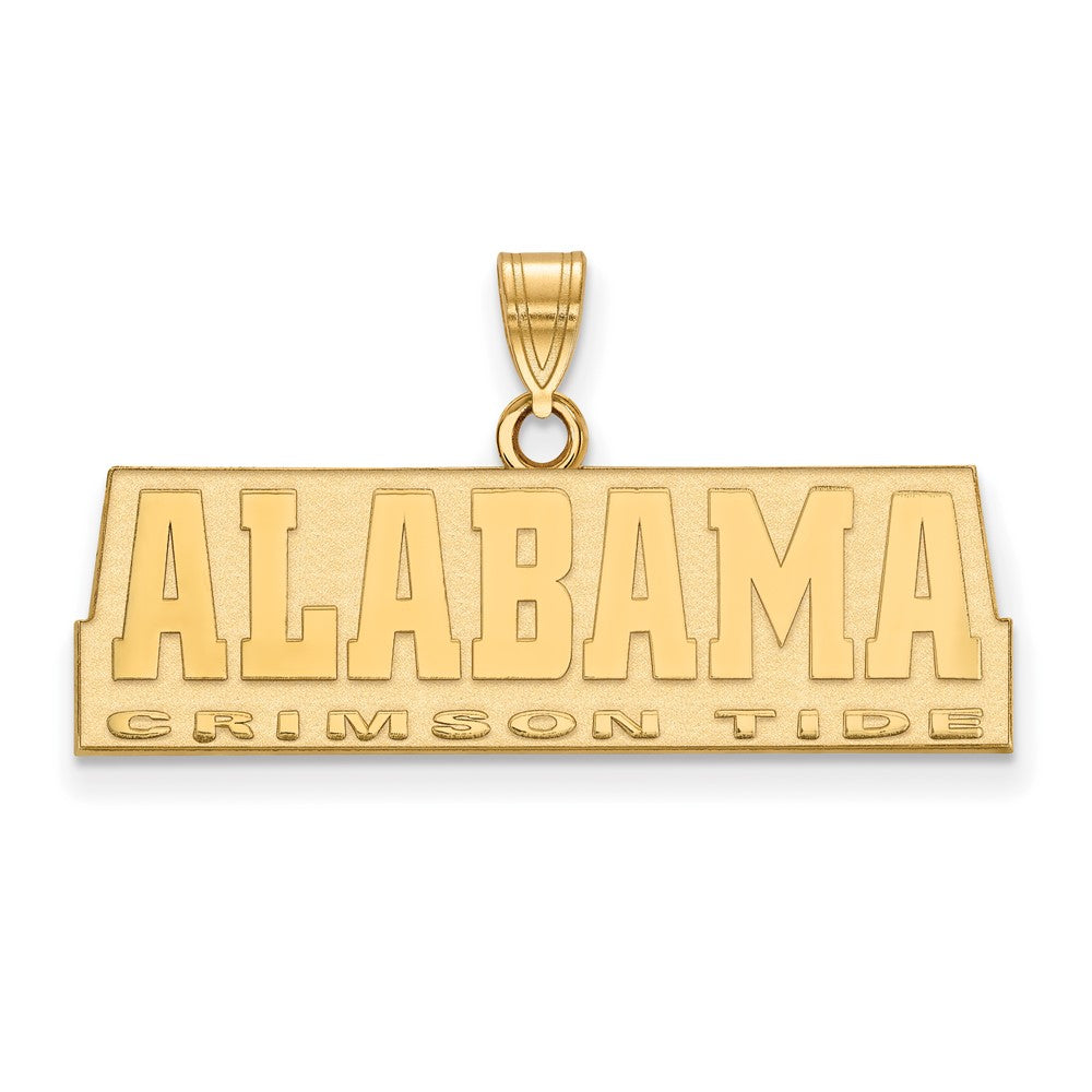 Sterling Silver Gold-plated LogoArt University of Alabama Crimson Tide Medium Pendant