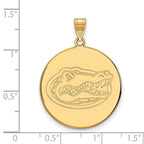 10k Gold LogoArt University of Florida Gator Extra Large Disc Pendant